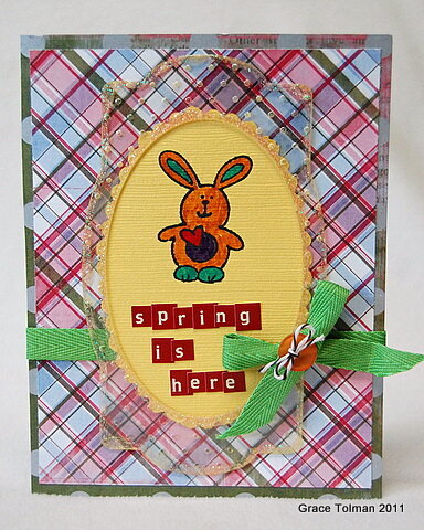Spring is here card *Clear Scraps*
