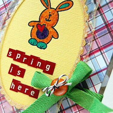 Spring is here card *Clear Scraps* close up1