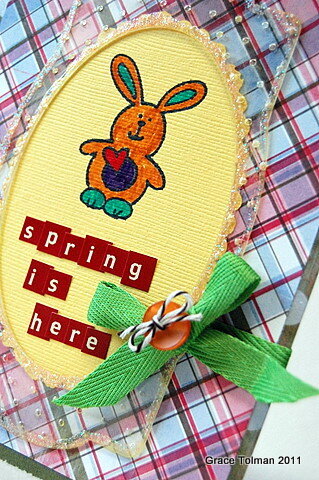 Spring is here card *Clear Scraps* close up1