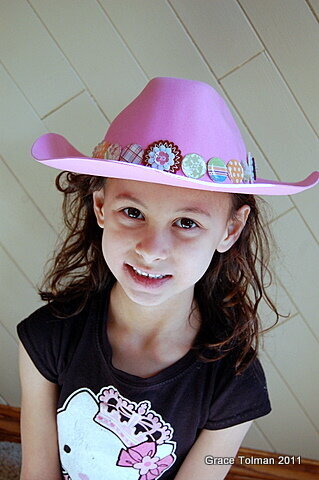 Altered cowgirl hat *Glue Arts*