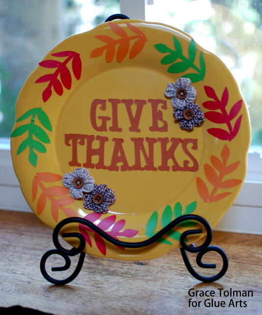 Give Thanks Plaque *Glue Arts*