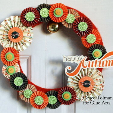 Happy Autumn wreath *Glue Arts*
