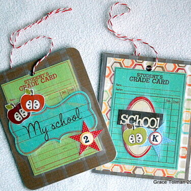 School tags *Sept. Crazy Daisy kit*