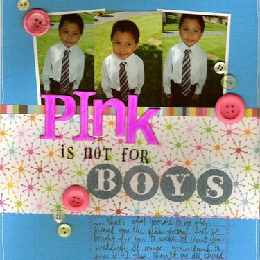 Pink is not for boys