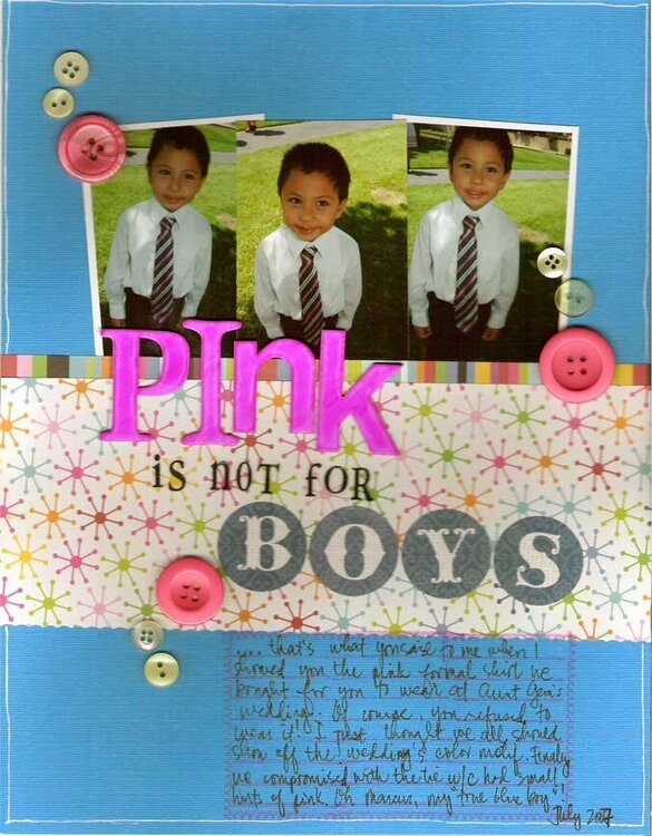 Pink is not for boys