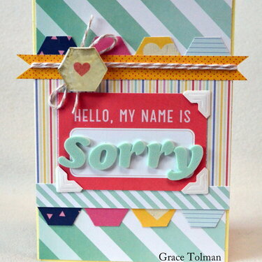 Sorry card *Epiphany Crafts*