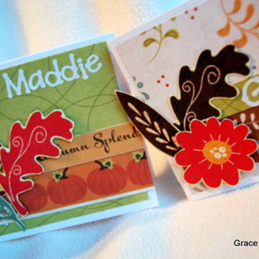 Thanskgiving Place cards 2*November Crazy Daisy kit*