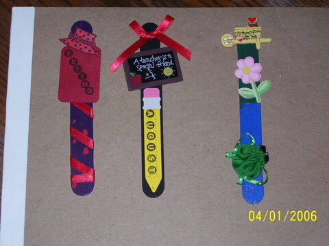 Decorated Popsicle Stick swap - 4/06
