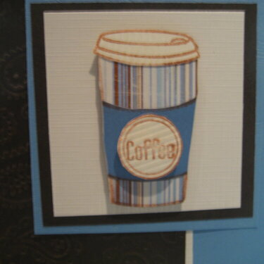 close up of my coffee stamp card