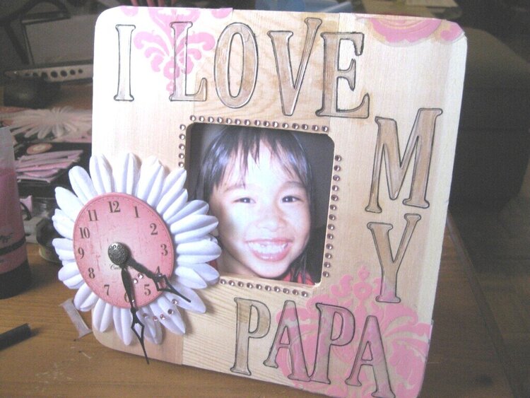 I love my PAPA! -altered wood frame