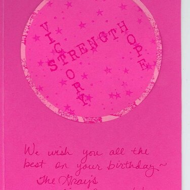 Inside of the breast cancer card
