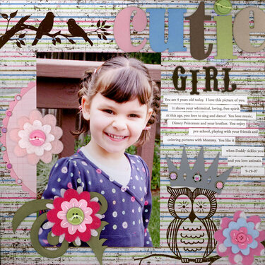 Cutie Girl! New Maya Road Scrolls II Chipboard