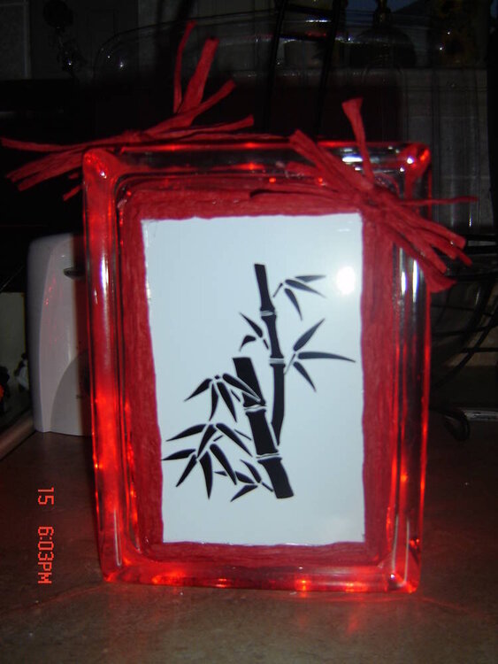 BAMBOO CHRISTMAS BLOCK/LIGHT I MADE FOR GIFTS THIS YEAR