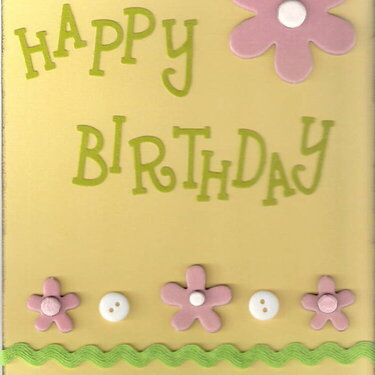 Birthday card front for Alicia