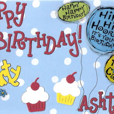 Front of Ashton&#039;s birthday card