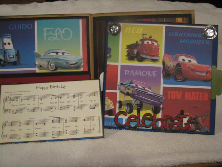 Cars Birthday Card - Paper Bag