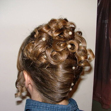 My hair the day of the wedding