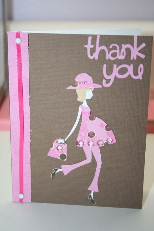 Pregnant Lady Thank You Card