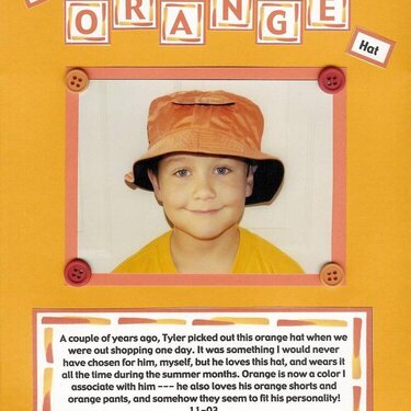 Tyler&#039;s Orange Hat