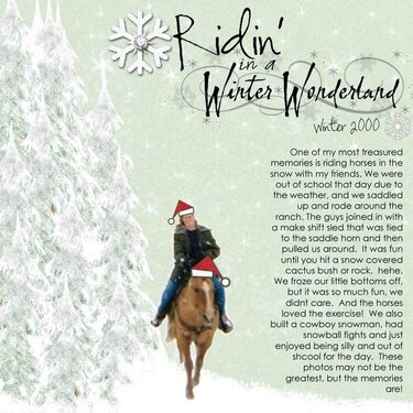 Ridin&#039; in a Winter Wonderland