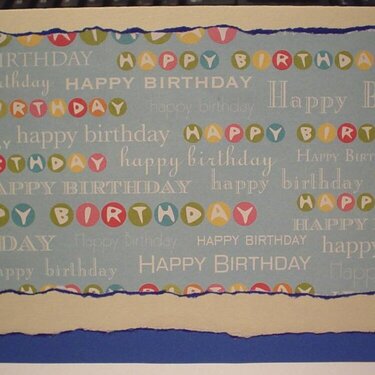 Blue Happy Birthday Card