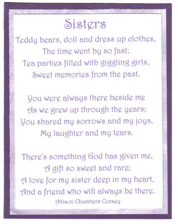 Sisters Poem