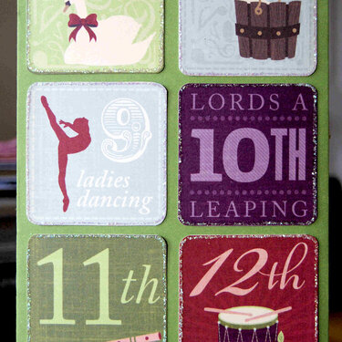 &quot;12 Days of Christmas&quot; card (back)