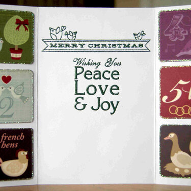&quot;12 Days of Christmas&quot; card (inside)