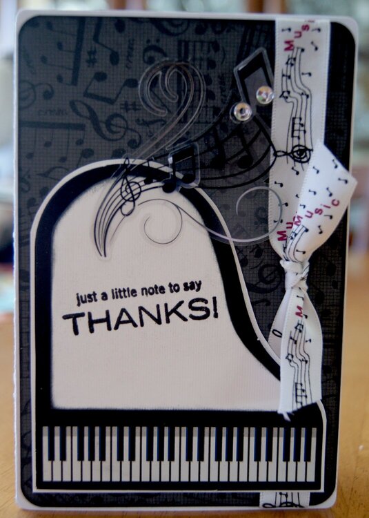 &quot;Note of Thanks&quot; Music Card