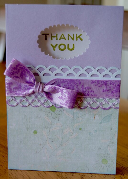 Ribbon &quot;Thank You&quot; Card