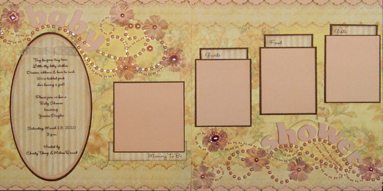 BABY SHOWER ~ 2 page layout