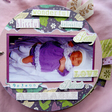 Happy Birthday Circle Scrapbook ~ &quot;Baby&quot; right side