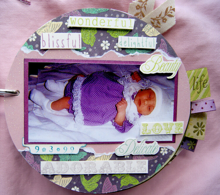 Happy Birthday Circle Scrapbook ~ &quot;Baby&quot; right side