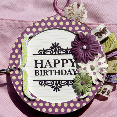 Happy Birthday Circle Scrapbook ~ Front Cover