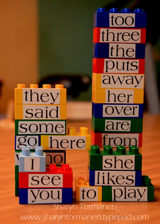 Word Wall Words and Duplos