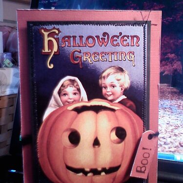 Halloween card - children