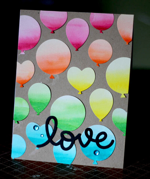 balloon love card