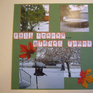 Fall leaves...Winter comes - Page 1