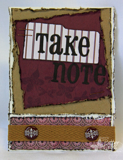 Take Note pad {Cut Card Stock}
