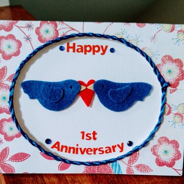 bird anniversary card