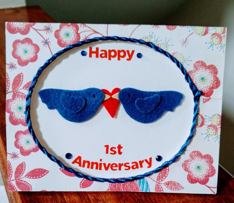 bird anniversary card