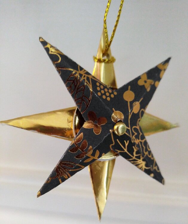black &amp; gold Christmas ornament
