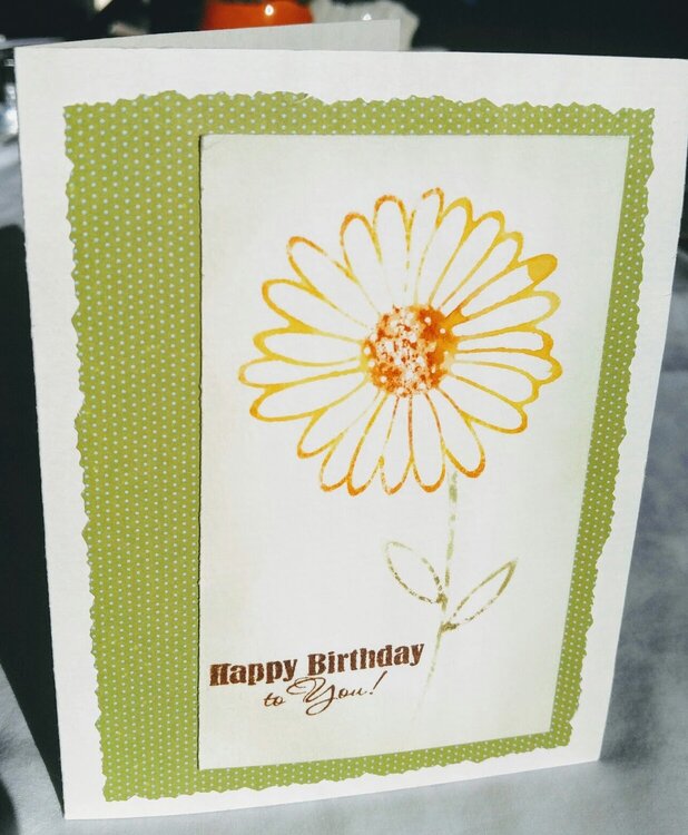 Brushless Watercolor Birthday Card