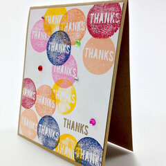 Thanks - with Silhouette Stamping Card