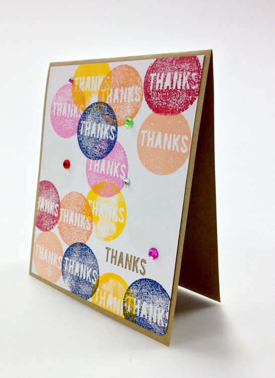 Thanks - with Silhouette Stamping Card