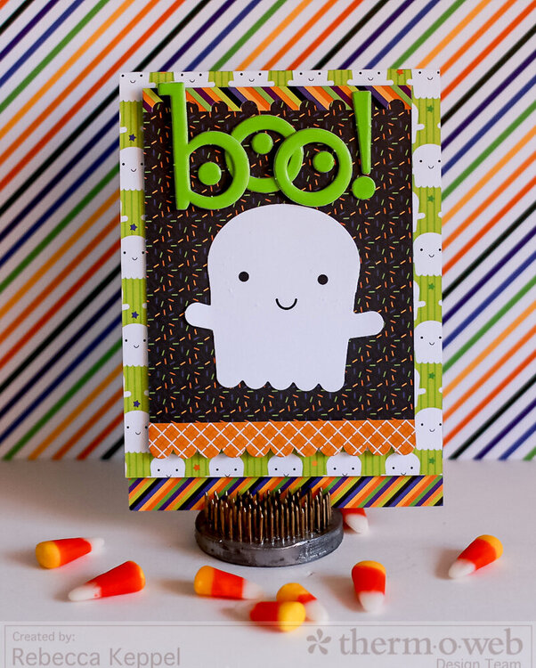 Boo card with Therm O Web