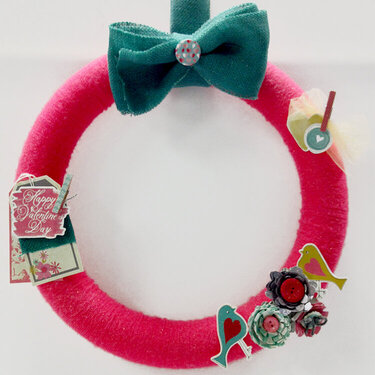 Valentines Wreath with Fancy Pants Be Loved