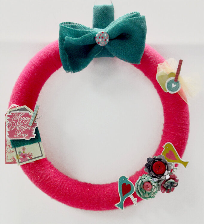 Valentines Wreath with Fancy Pants Be Loved