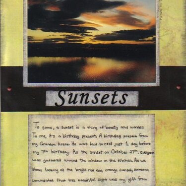 Sunsets    *yes another page with one lol *