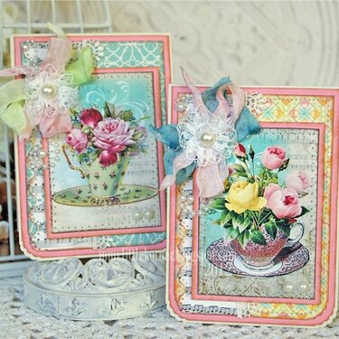 Tea Flower Mini Cards